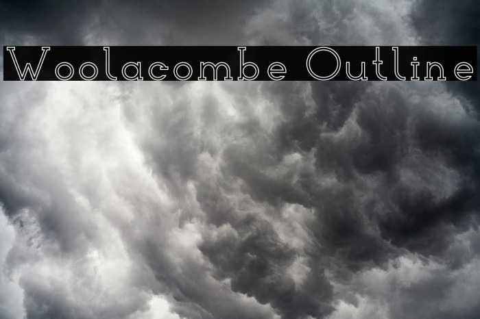 Woolacombe Outline Font examples