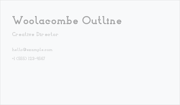 Woolacombe Outline Business Card