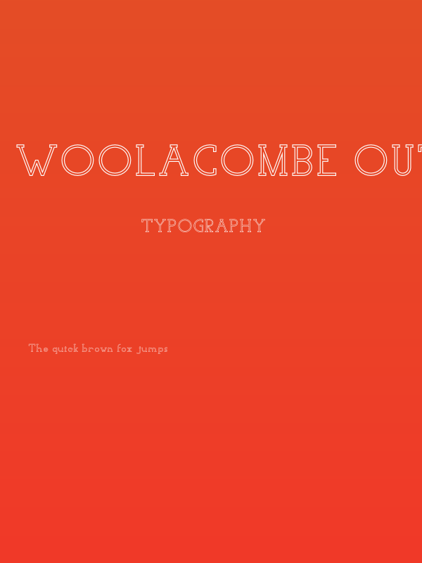 Woolacombe Outline Poster