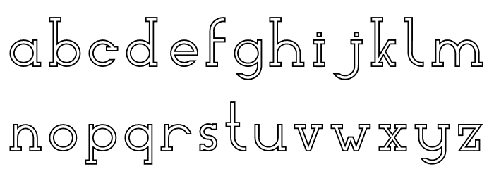 Woolacombe Outline Font LOWERCASE