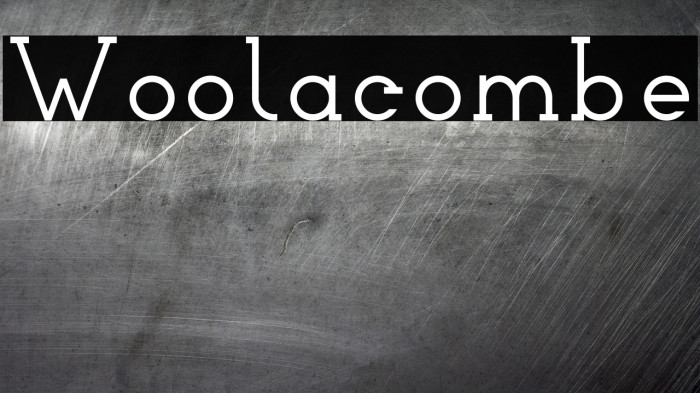 Woolacombe Font examples