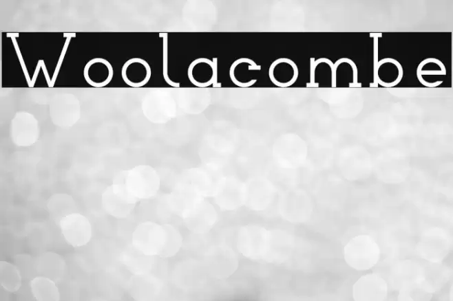 Woolacombe Font examples