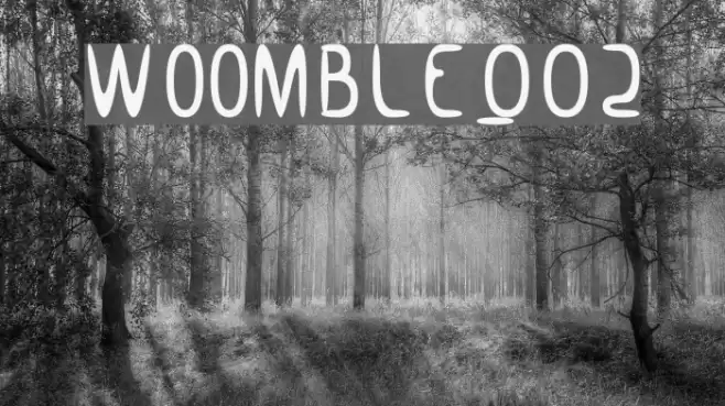 Woomble_002 Font examples