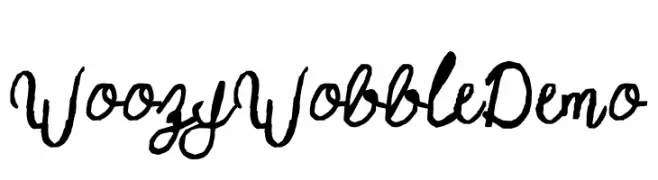 Woozy Wobble Demo  Frei Schriftart Herunterladen