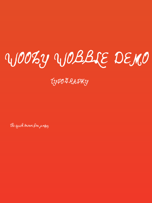 Woozy Wobble Demo Poster