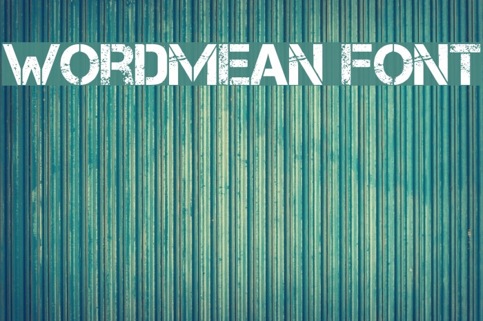 WordMean Font Font examples