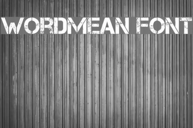 WordMean Font Fuentes examples