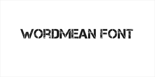 WordMean Font Logo