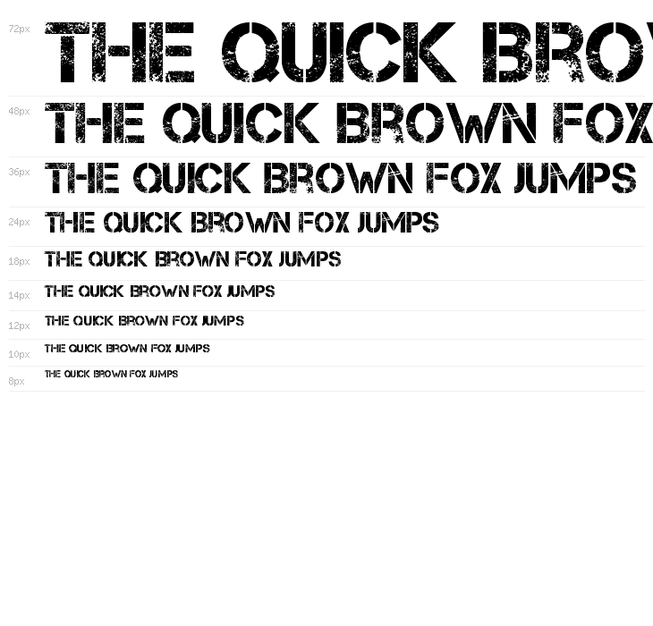 WordMean Font Waterfall