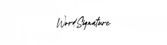 WordSignature Font