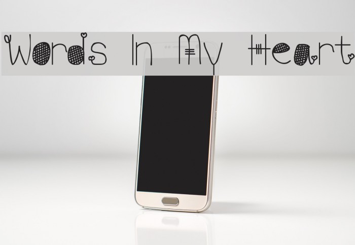 Words In My Heart Font examples