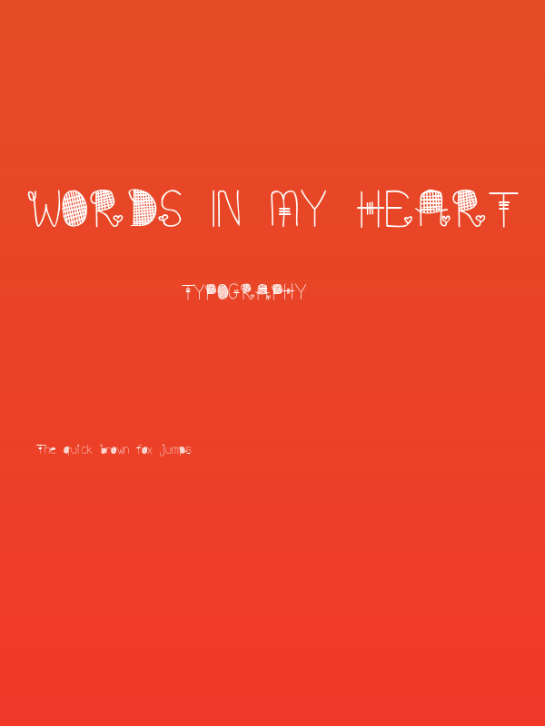 Words In My Heart Poster