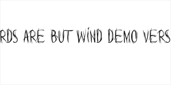 Words are but wind Demo Version Logo