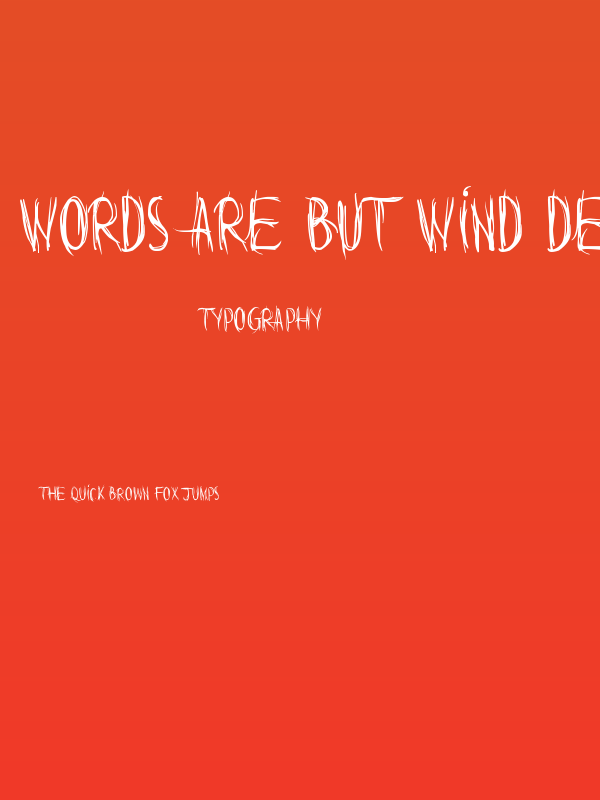 Words are but wind Demo Version Poster