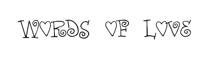 Words of love Font