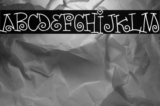 Words of love Font examples