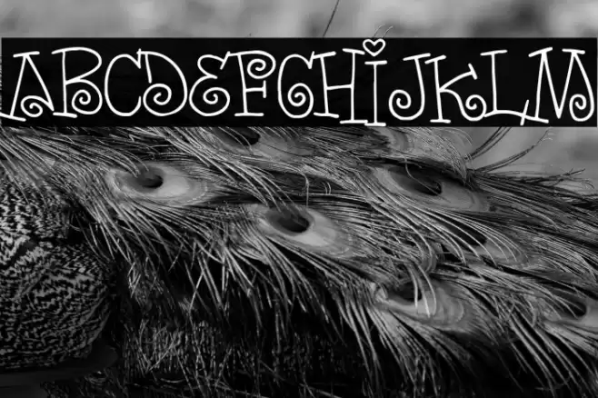 Words of love Font examples