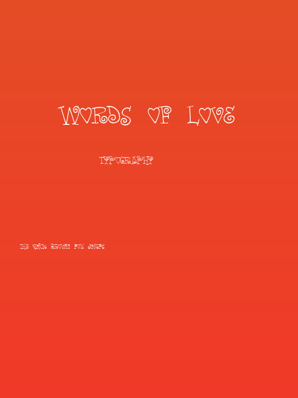 Words of love Poster