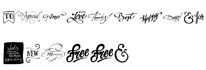 Words Font OTHER CHARS