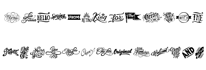Words Font LOWERCASE