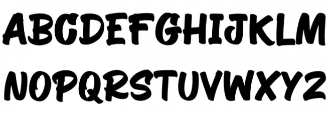 Wores Paint Schriftart Groß