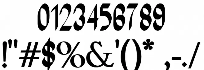 Worflat Bold Font OTHER CHARS