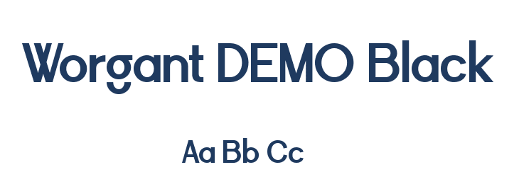 Worgant DEMO Black Font Preview