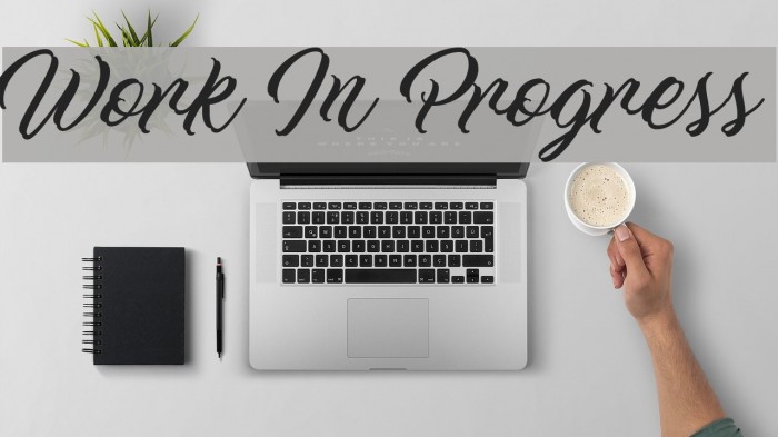 Work In Progress Font examples