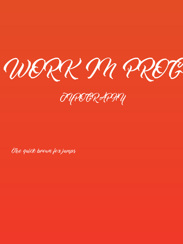 Work In Progress Poster