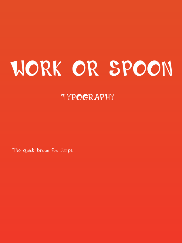 Work Or Spoon Poster