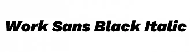 Work Sans Black Italic  تنزيل الخطوط
