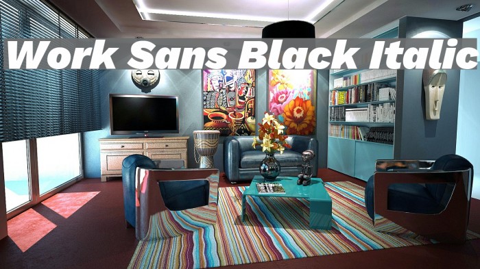 Work Sans Black Italic Example 1
