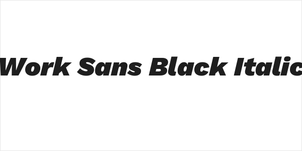 Work Sans Black Italic Logo