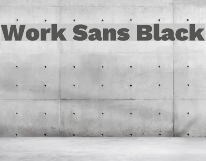 Work Sans Black Example 3