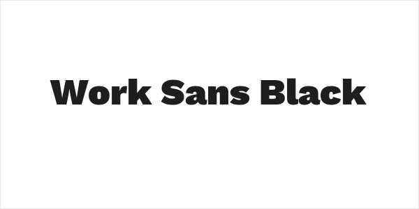 Work Sans Black Logo