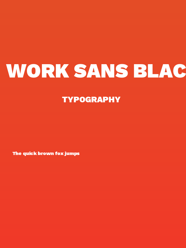 Work Sans Black Poster