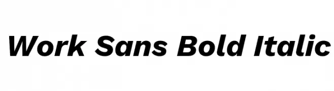 Work Sans Bold Italic  تنزيل الخطوط