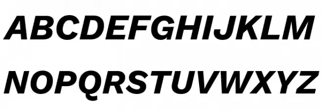 Work Sans Bold Italic 字体 大写