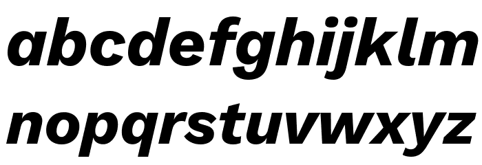 Work Sans Bold Italic Font LOWERCASE