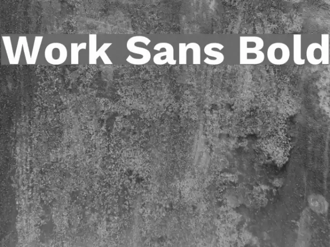 Work Sans Bold Font examples
