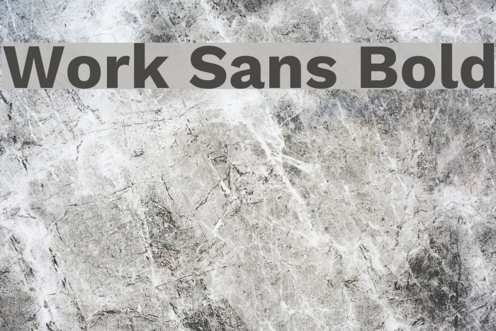 Work Sans Bold Font examples
