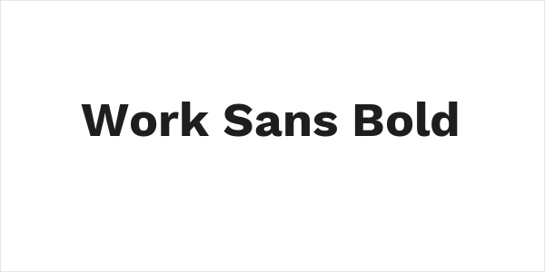 Work Sans Bold Logo