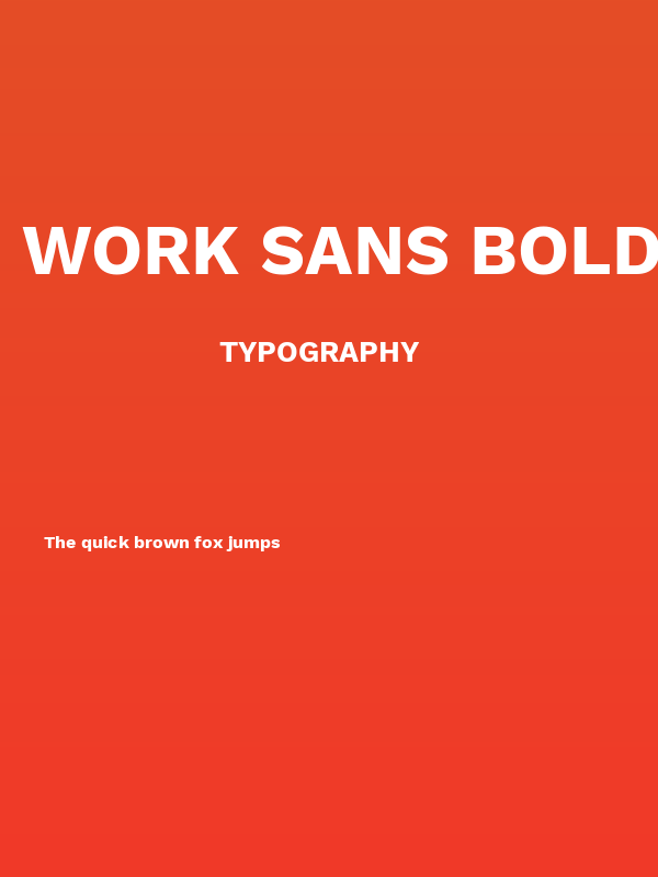 Work Sans Bold Poster