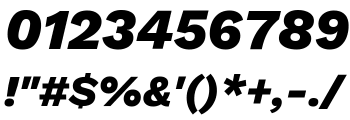 Work Sans ExtraBold Italic Font OTHER CHARS