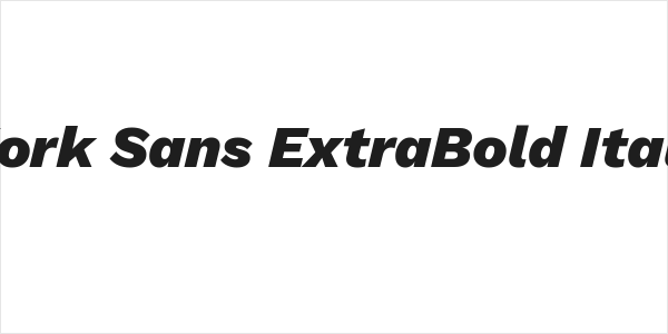 Work Sans ExtraBold Italic Logo