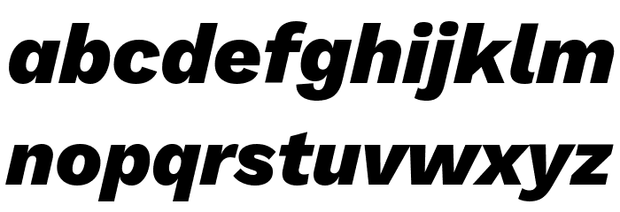Work Sans ExtraBold Italic Font LOWERCASE