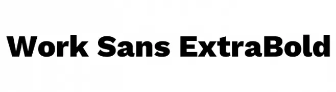 Work Sans ExtraBold  नि: शुल्क फ़ॉन्ट्स डाउनलोड