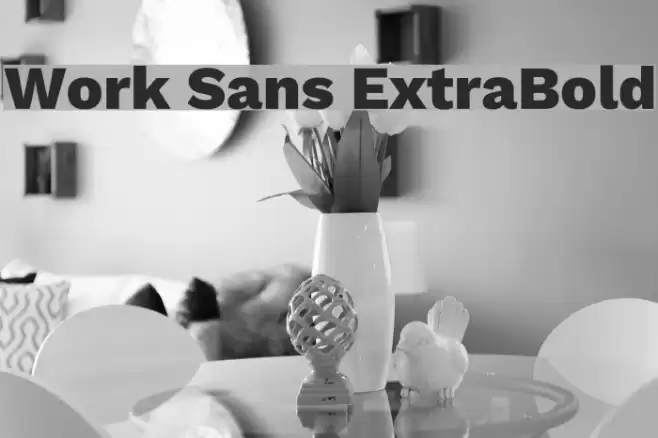 Work Sans ExtraBold フォント examples