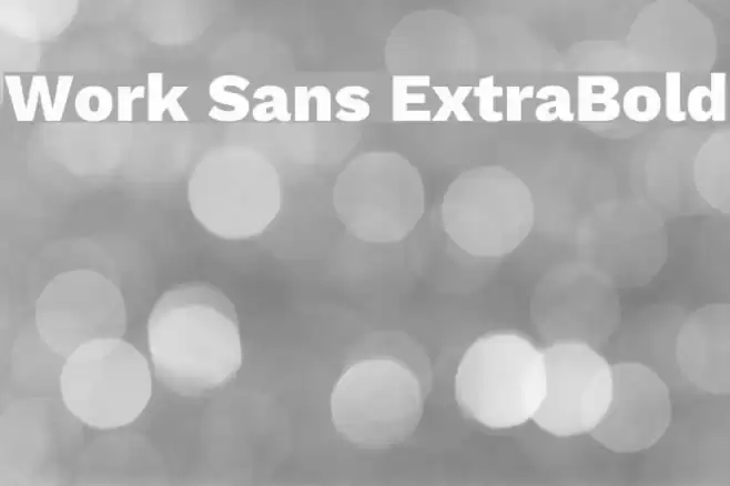 Work Sans ExtraBold フォント examples