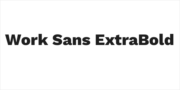 Work Sans ExtraBold Logo